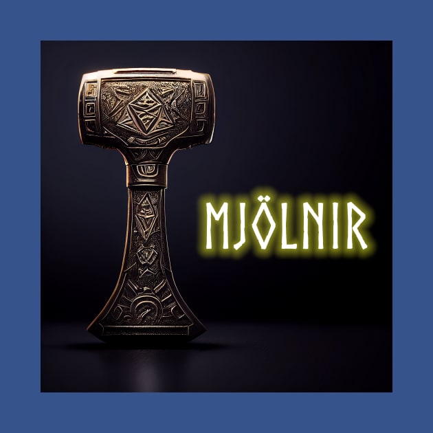 Mighty Mjolnir Thor Hammer Norse by Grassroots Green