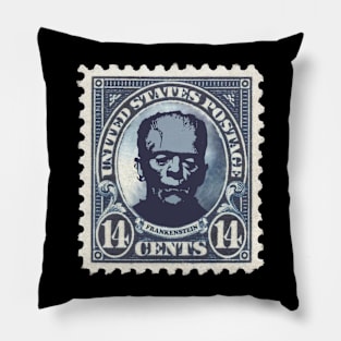 Creepy Frankenstein in Stamp design Pillow