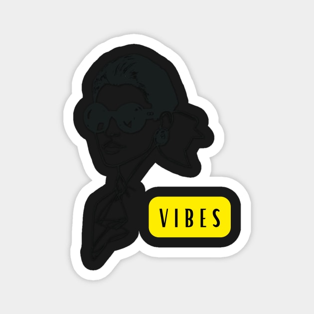 Vintage Chic "Vibes" Magnet by MinnieWilks