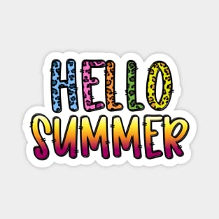 Hello Summer Cheetah design Magnet