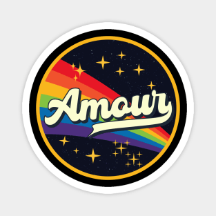 Amour // Rainbow In Space Vintage Style Magnet