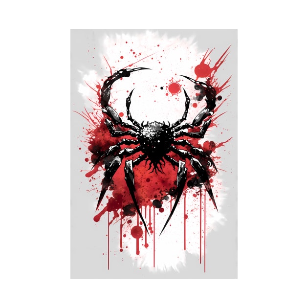 Deep Sea Crab Ink Painting by TortillaChief