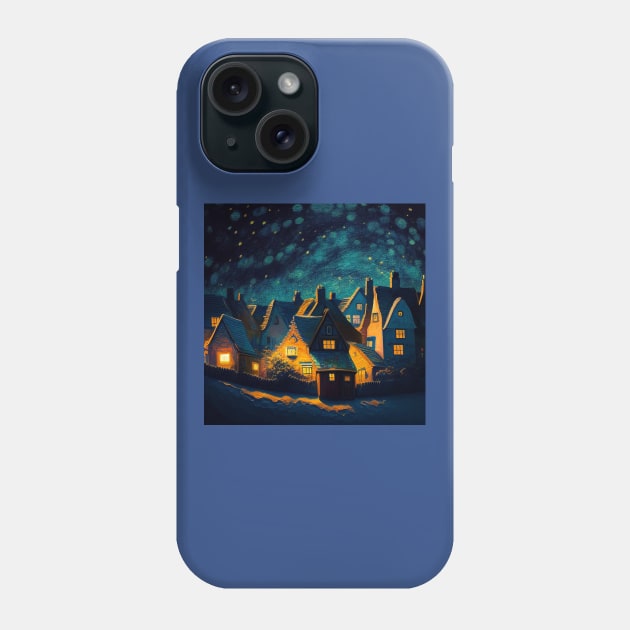 Starry Night Over Hogsmeade Village Phone Case by Grassroots Green