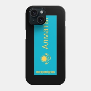 Almaty City in Kazakhstan Flag Phone Case