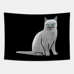 Russian Blue Cat Tapestry