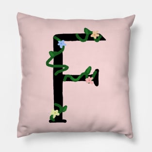 "F" initial Pillow