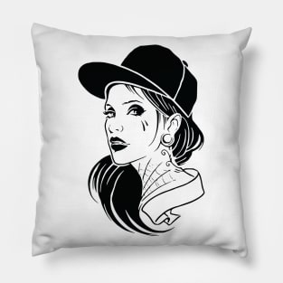 Girl with Tatoo Pillow