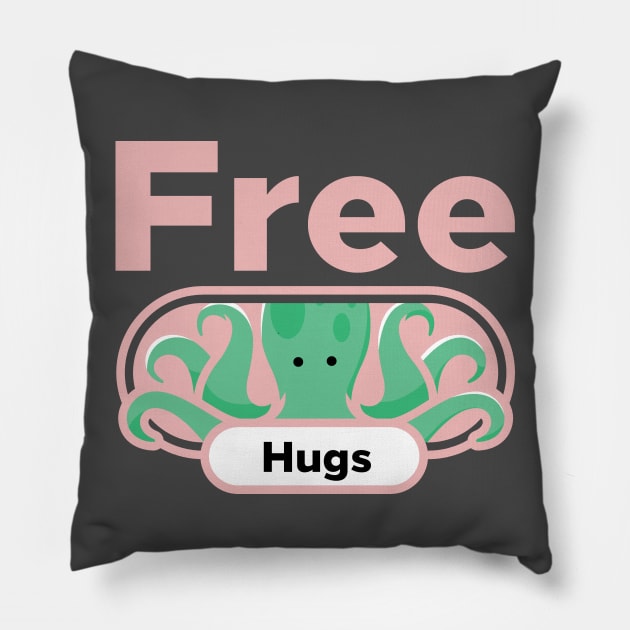 Free hugs Pillow by Iamthepartymonster