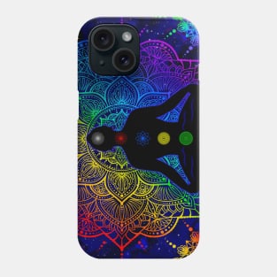 Tibetan Chakras, galaxy mandala Phone Case