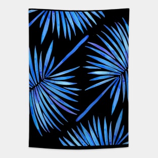 fan palm blue Tapestry