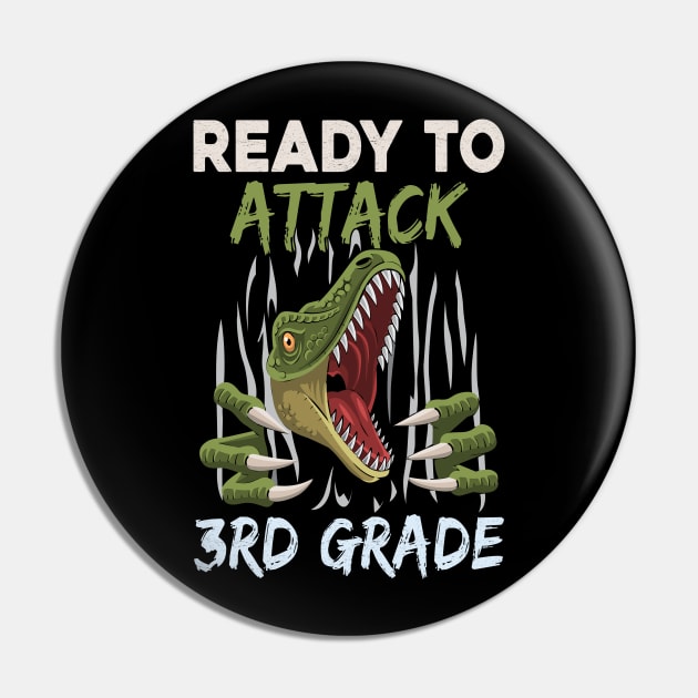 Dinosaur Kids Ready To Attack 3rd Grade Boys Back To School Pin by kateeleone97023