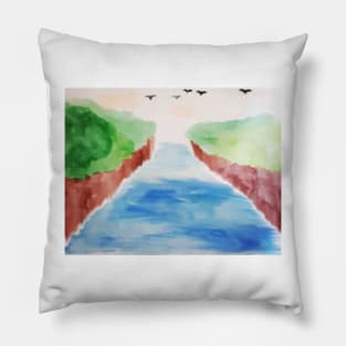 Landscape World Pillow