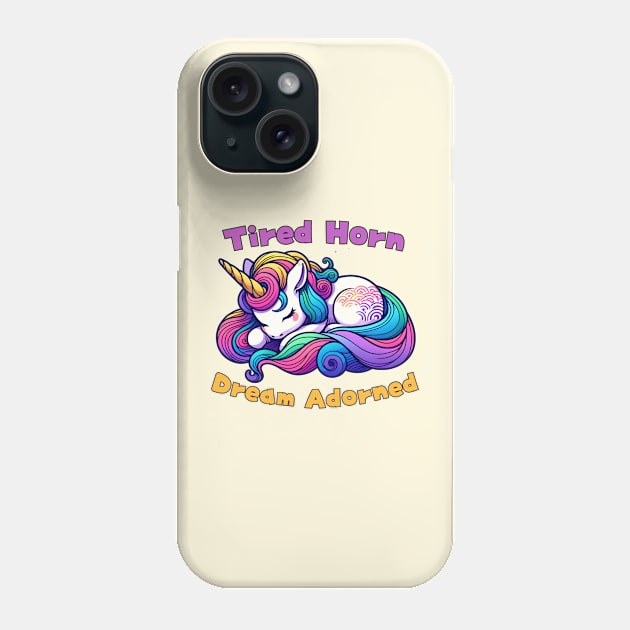 Tired unicorn Phone Case by Japanese Fever