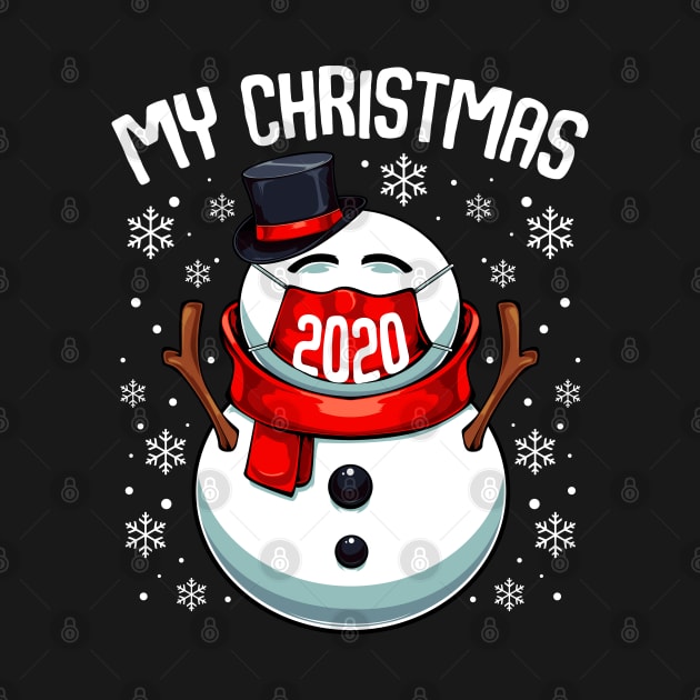 Snowman - My Christmas 2020 - Snowman Wearing A Face Mask by Lumio Gifts