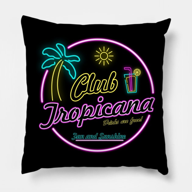 Club Tropicana Pillow by OniSide