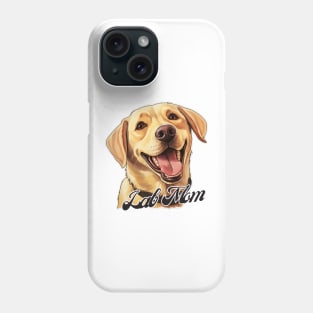 Yellow Lab Mom T-Shirt - Dog Lover Gift, Pet Parent Apparel Phone Case