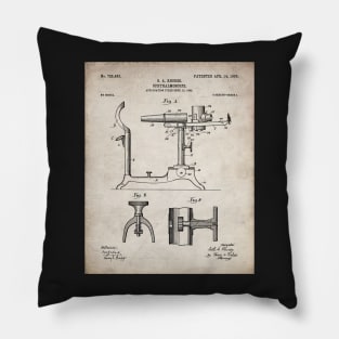 Ophthalmoscope Patent - Optometrist Eye Doctor Office Art - Antique Pillow