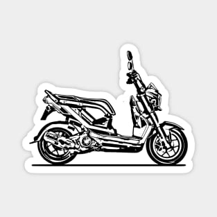 Zoomer Krabi Motorcycle Sketch Art Magnet