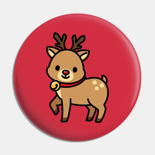 Reindeer Pin by littlemandyart