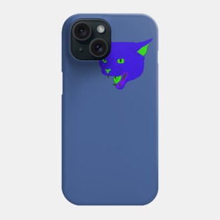 Vaporwave Cat - Neon Blue Phone Case