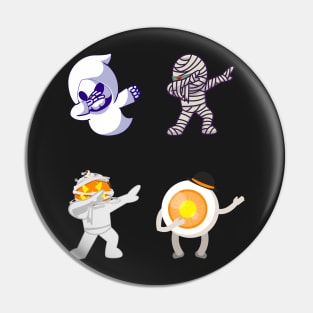 Dabbing Halloween Boys Skeleton Zombie Scary Pumpkin Mummy Pin