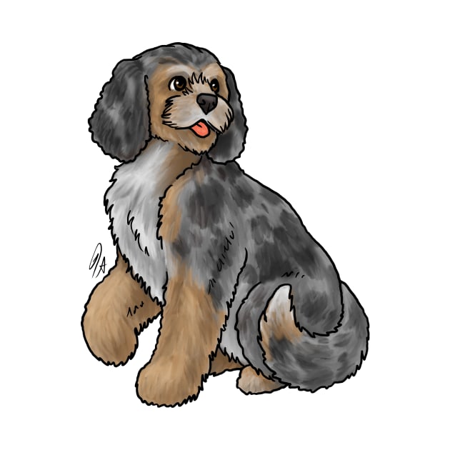 Dog- Cockapoo - Blue Merle by Jen's Dogs Custom Gifts and Designs