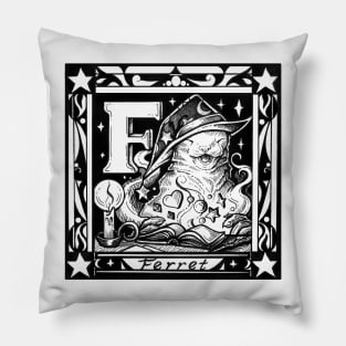 F is For Ferret Pillow