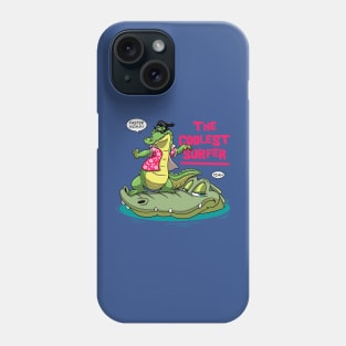 crocodile surfer Phone Case