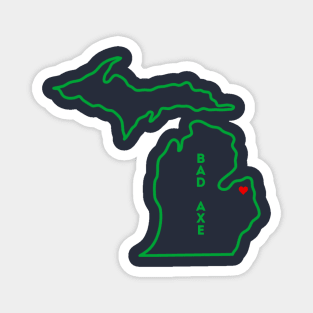 Bad Axe MI Love (Green) Magnet