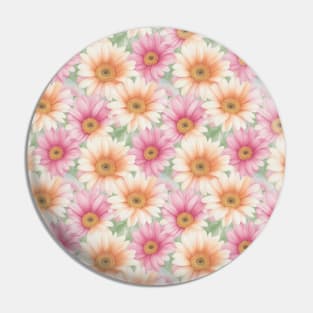 Watercolor pattern with Chrysanthemum flowers Pin