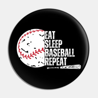 Eat Sleep Baseball Repeat Pin