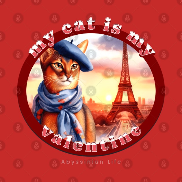 My French Valentine Cat Abyssinian Life 03A by catsloveart