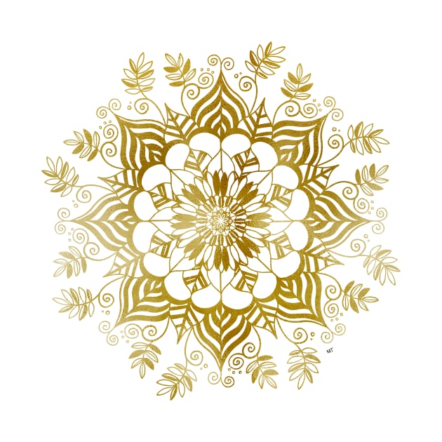 Floral Mandala - Gold by monitdesign