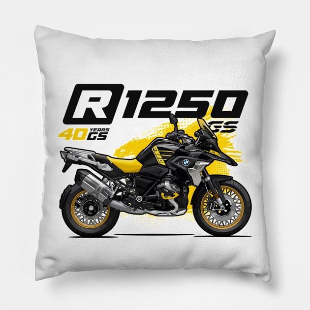 R1250 GS - 40 years of GS Pillow by Tomislav Lozić