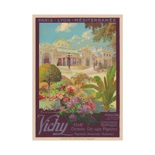 Vichy France Railroad Vintage Poster 1925 T-Shirt