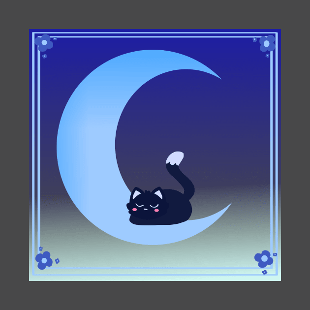 Moon cat by Ashe Cloud