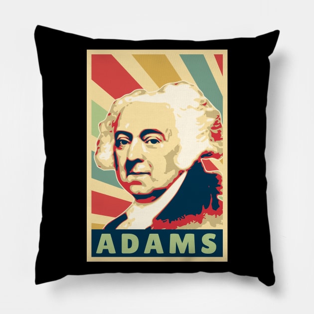 John Adams Vintage Colors Pillow by Nerd_art