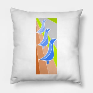 1970s birds Pillow