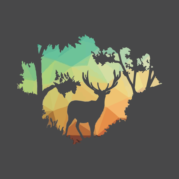 Watching Deer Silhouette in Nature by parazitgoodz