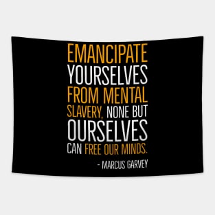 Emancipate yourselves from mental slavery, Marcus Garvey, Quote, Black History Tapestry