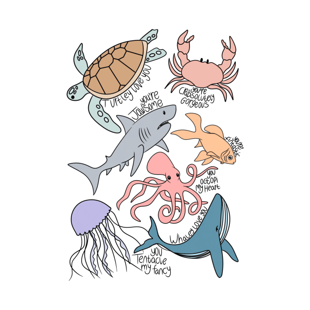 Sea life love puns by Walt crystals