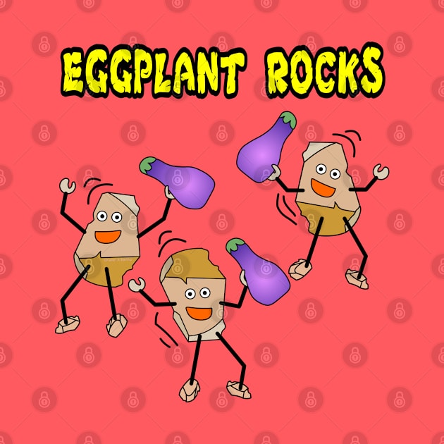 Eggplant Rocks by Barthol Graphics