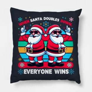 Santa Came Twice Pillow