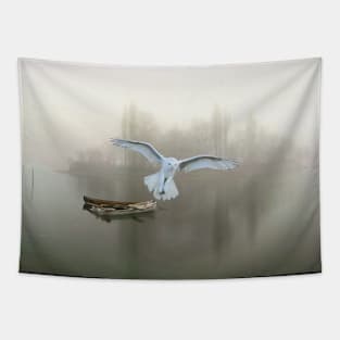 Snowy Owl at Dawn Tapestry