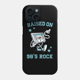 Raised on 90's Rock: Funny Retro Cassette Tape Phone Case