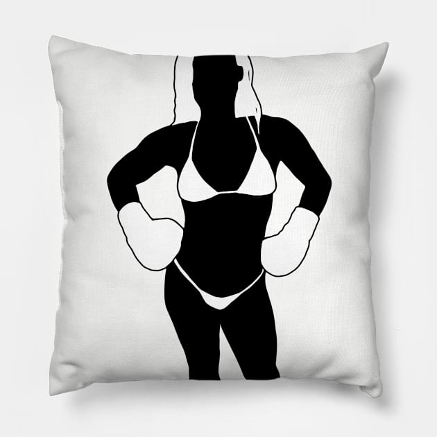 Fighter (Girl - Boxing) Pillow by media319