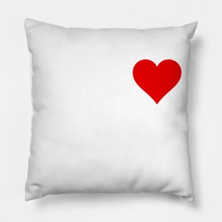 B, R, HEART, N, Y - White Text Pillow