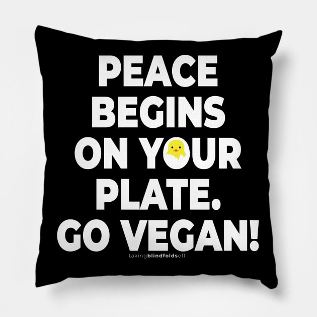 Vegan Activist Graphics #takingblindfoldsoff 20 Pillow by takingblindfoldsoff