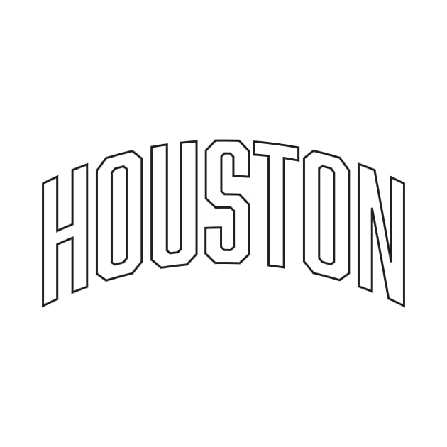 Houston Black Outline by Good Phillings