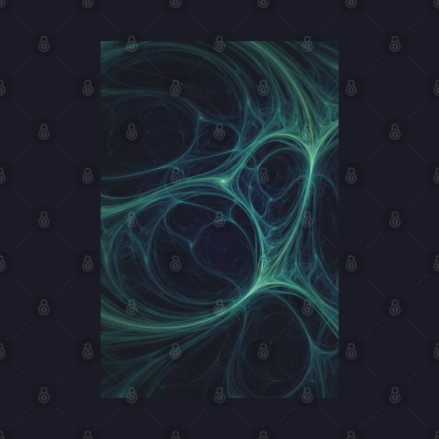 Dark Emerald Green Web. Digital Abstract Art by love-fi